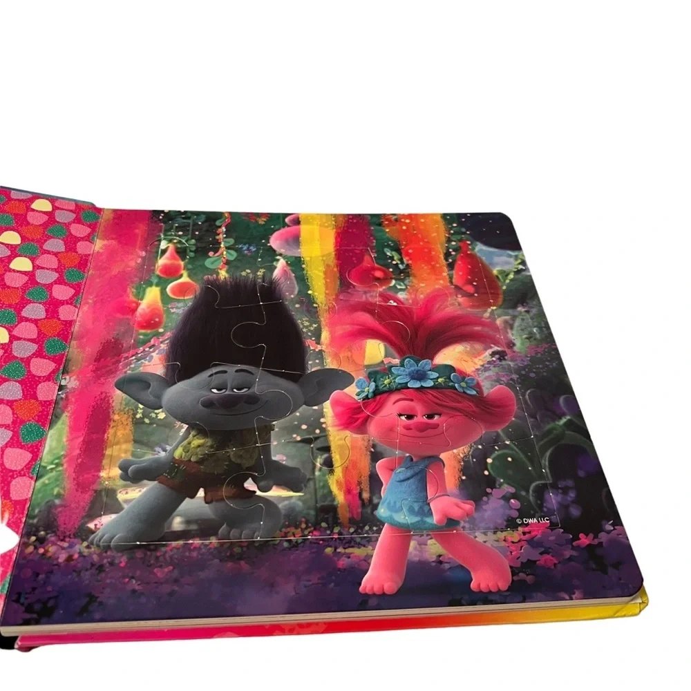 Dream Works World Tour Trolls  5 Puzzles - My First Puzzle Book Ages 3+ NWOT